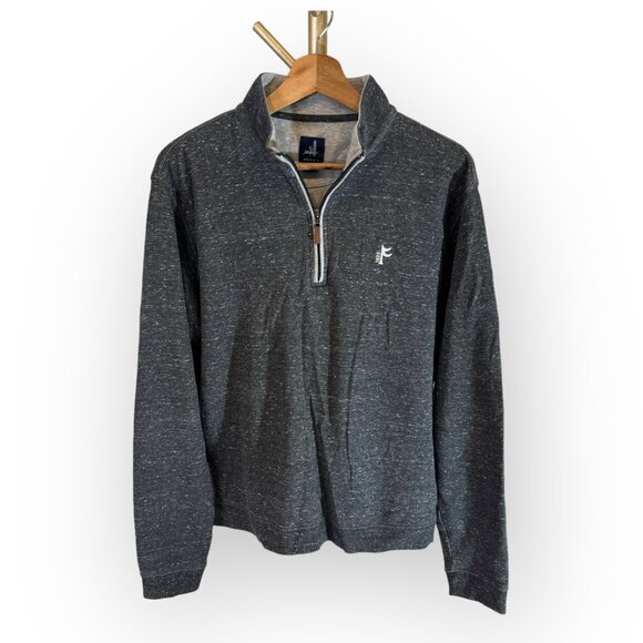 johnnie-O Sully Performance Quarter Zip Sweater F1923 in Heather Grey Mens MD - Picture 1 of 10